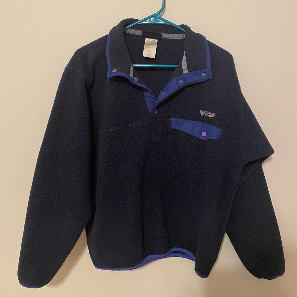 Patagonia Synchilla Mens Small Blue Navy